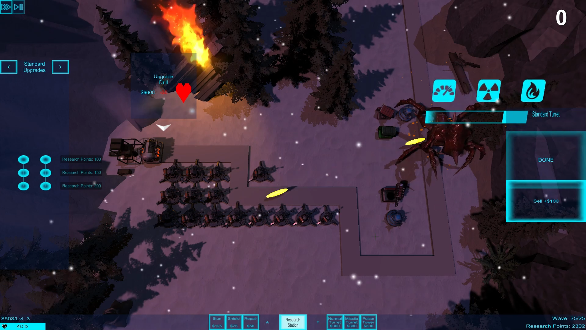 Nivis sci-fi tower defense gameplay