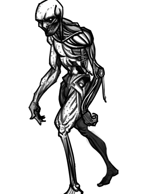Dark armored creature design