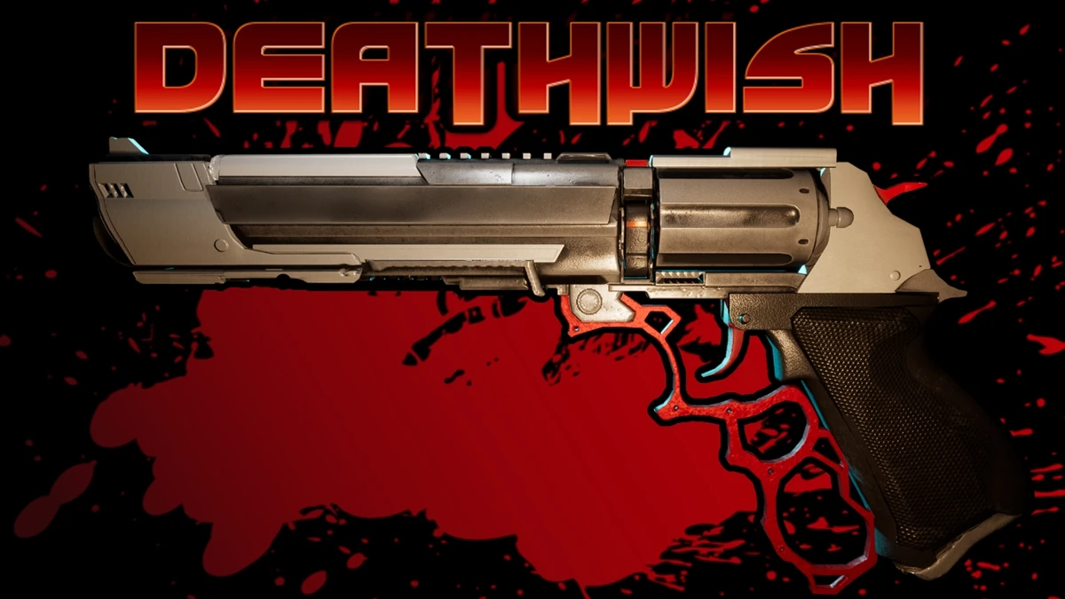 Deathwish title artwork with a revolver